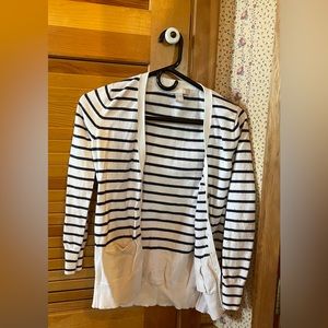 Banana Republic Sz. Petite XS Striped Button-Down Cardigan Sweater